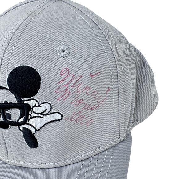 Disney Parks Mickey Mouse Snapback Cap Casual Ombre Gray Black Unisex One Size - Picture 7 of 12